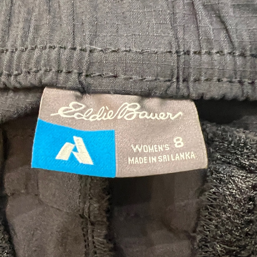 Eddie Bauer First Ascent Black Lightweight Pull-On Hiking Jogger Pants Size 8 - Picture 7 of 12